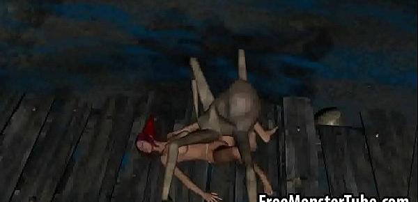  Foxy 3D babe getting fucked hard by an alien spiderhigh 1